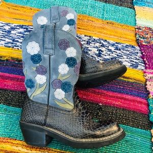 Ariat floral square toe boots